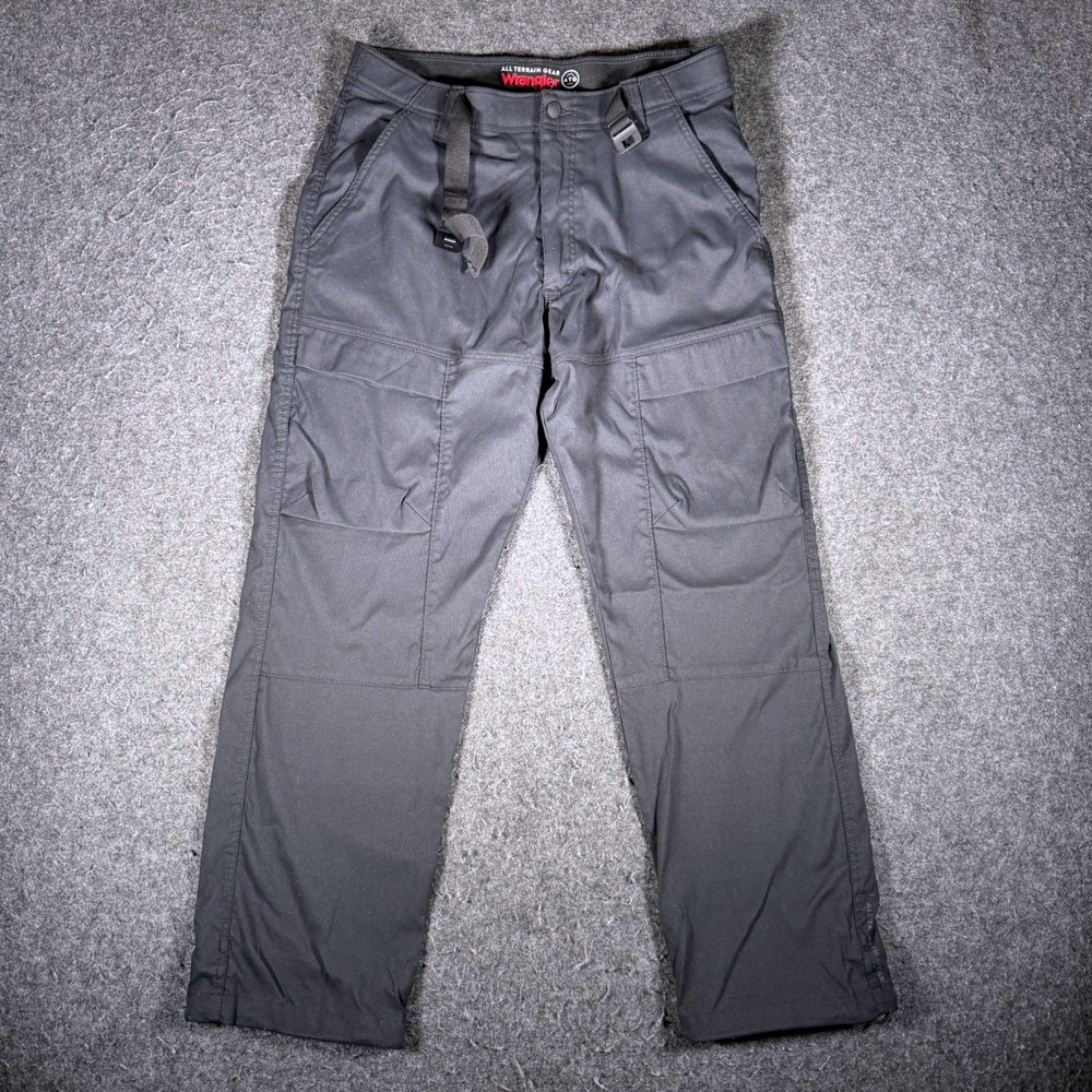 Wrangler ATG All Terrain Gear Mens Black Outdoor Utility Pants Integrated Belt